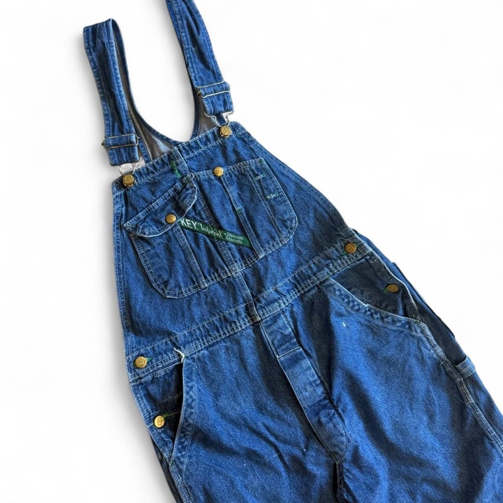 Vintage Distressed KEY Denim Overalls